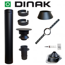 Set EPDM BLACK ejot Ø80mm DINAK met verloop EW-DW en dakbevestigingsbeugel | 123rookkanaal