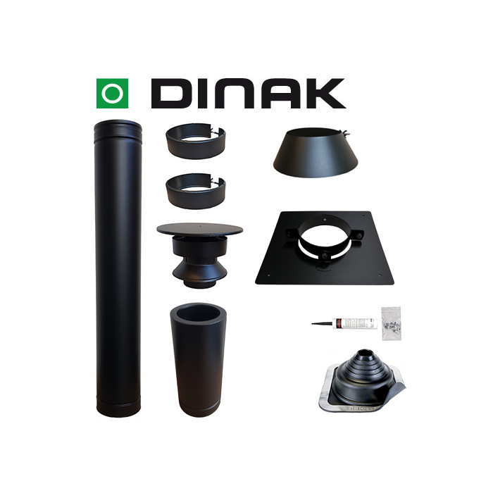 Set EPDM BLACK ejot Ø80mm DINAK met nisbus en vloersteun | 123rookkanaal