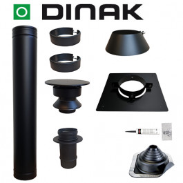 Set EPDM BLACK ejot Ø80mm DINAK met verloop EW-DW en vloersteun | 123rookkanaal