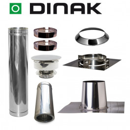 Set VERANDA plat dak 0-5 graden Ø100mm DINAK met nisbus | 123rookkanaal