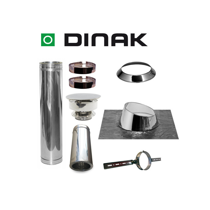 Set KAPSCHUUR loodslab 5-30 graden Ø100mm DINAK met nisbus | 123rookkanaal