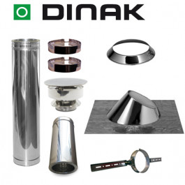 Set KAPSCHUUR loodslab 30-45 graden Ø100mm DINAK met nisbus | 123rookkanaal