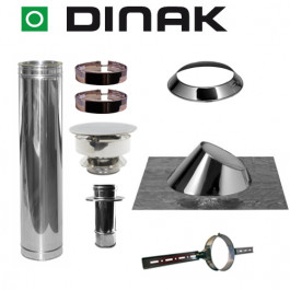 Set KAPSCHUUR loodslab 30-45 graden Ø100mm DINAK met verloop EW-DW | 123rookkanaal