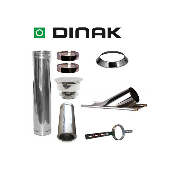Set KAPSCHUUR loodslab 46-60 graden Ø100mm DINAK met nisbus | 123rookkanaal