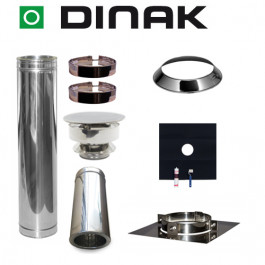 Set EPDM Ø100mm DINAK met nisbus en vloersteun | 123rookkanaal
