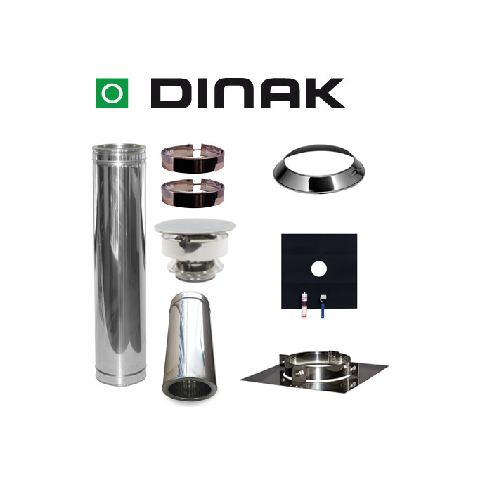 Set EPDM Ø100mm DINAK met nisbus en vloersteun | 123rookkanaal