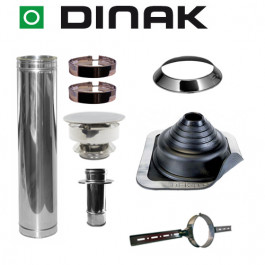 Set EPDM ejot Ø100mm DINAK met verloop EW-DW en dakbevestigingsbeugel | 123rookkanaal