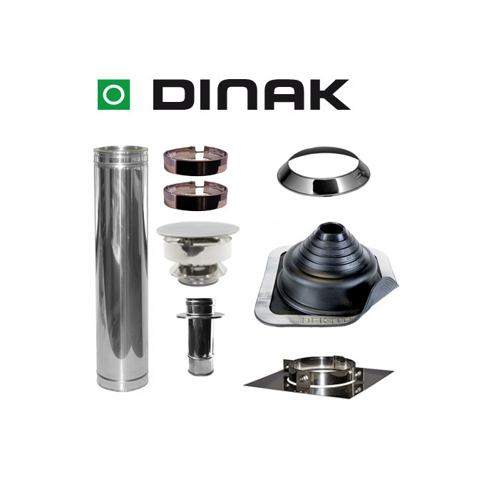 Set EPDM ejot Ø100mm DINAK met verloop EW-DW en vloersteun | 123rookkanaal