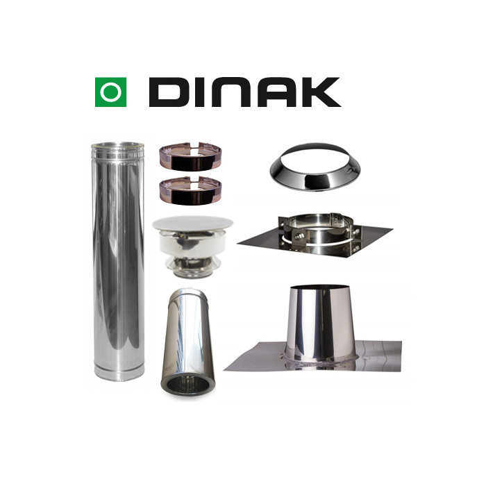 Set VERANDA plat dak 0-5 graden Ø80mm DINAK met nisbus | 123rookkanaal