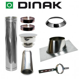 Set VERANDA schuin dak 5-30 graden Ø80mm DINAK met nisbus | 123rookkanaal