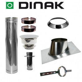 Set VERANDA schuin dak 5-30 graden Ø80mm DINAK met verloop EW-DW | 123rookkanaal