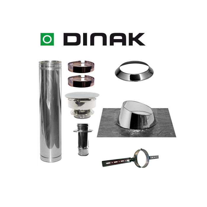 Set KAPSCHUUR loodslab 5-30 graden Ø80mm DINAK met verloop EW-DW | 123rookkanaal