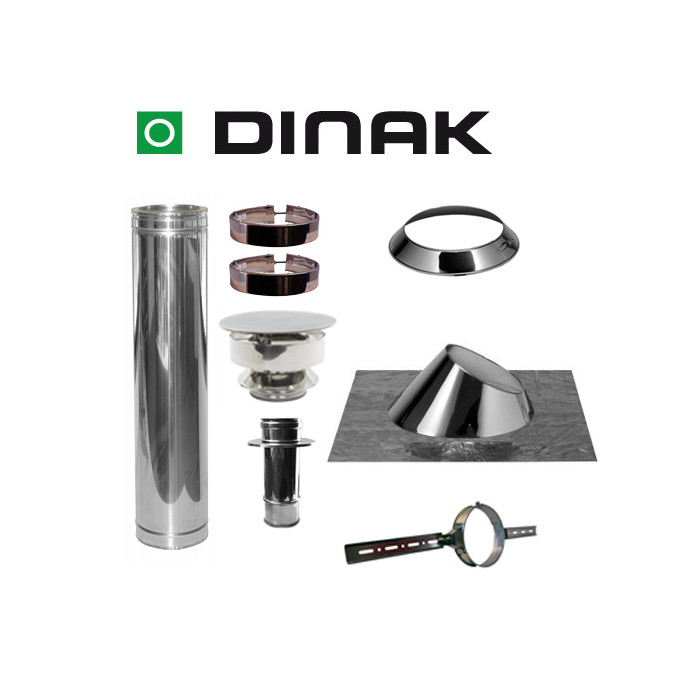 Set KAPSCHUUR loodslab 30-45 graden Ø80mm DINAK met verloop EW-DW | 123rookkanaal