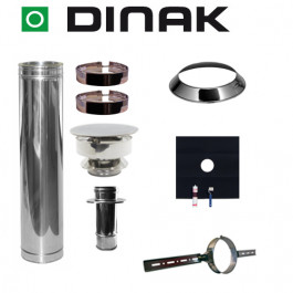 Set EPDM Ø80mm DINAK met verloop EW-DW en dakbevestigingsbeugel | 123rookkanaal
