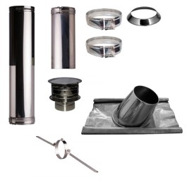 Set KAPSCHUUR loodslab 5-30 graden Profi-Line Ø130mm met nisbus | 123rookkanaal