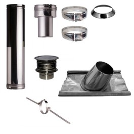 Set KAPSCHUUR loodslab 5-30 graden Profi-Line Ø130mm met verloop EW-DW | 123rookkanaal