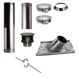 Set KAPSCHUUR loodslab 30-45 graden Profi-Line Ø130mm met nisbus | 123rookkanaal