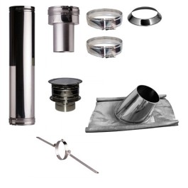 Set KAPSCHUUR loodslab 30-45 graden Profi-Line Ø130mm met verloop EW-DW | 123rookkanaal