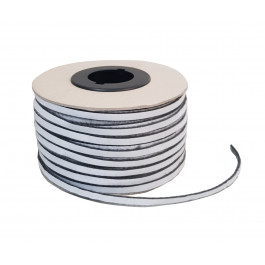 hittebestendig koord met plakrand 12x3mm zwart (rol 50 meter) | 123rookkanaal