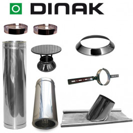 Set KAPSCHUUR loodslab 16-25 graden Ø180mm DINAK met nisbus en regenkap | 123rookkanaal