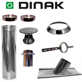 Set KAPSCHUUR loodslab 16-25 graden Ø180mm DINAK met verloop EW-DW en regenkap | 123rookkanaal
