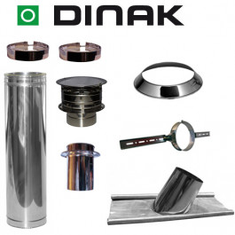 Set KAPSCHUUR loodslab 16-25 graden Ø180mm DINAK met verloop EW-DW en Holland kap | 123rookkanaal