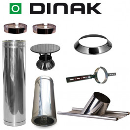 Set KAPSCHUUR loodslab 26-35 graden Ø180mm DINAK met nisbus en regenkap | 123rookkanaal