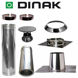 Set VERANDA plat dak 0-5 graden Ø150mm DINAK met nisbus en regenkap | 123rookkanaal