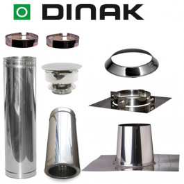 Set VERANDA plat dak 0-5 graden Ø150mm DINAK met nisbus en trekkap | 123rookkanaal