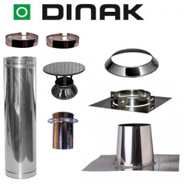 Set VERANDA plat dak 0-5 graden Ø150mm DINAK met verloop EW-DW en regenkap | 123rookkanaal