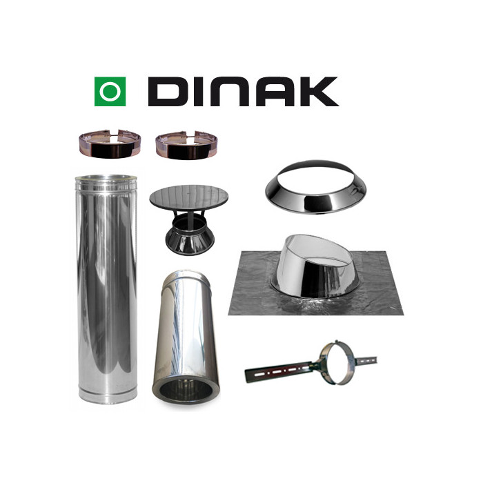 Set KAPSCHUUR loodslab 5-30 graden Ø150mm DINAK met nisbus en regenkap | 123rookkanaal