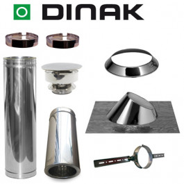 Set KAPSCHUUR loodslab 30-45 graden Ø150mm DINAK met nisbus en trekkap | 123rookkanaal
