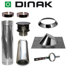 Set KAPSCHUUR loodslab 30-45 graden Ø150mm DINAK met nisbus en Holland kap | 123rookkanaal