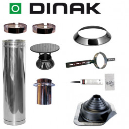 Set EPDM ejot Ø150mm DINAK met verloop EW-DW en regenkap en dakbevestigingsbeugel | 123rookkanaal