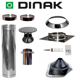Set EPDM ejot Ø150mm DINAK met verloop EW-DW en regenkap en vloersteun | 123rookkanaal