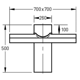 Nokdoorvoer / loodslab Ø180mm | 123rookkanaal
