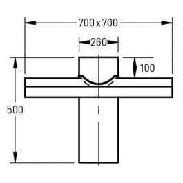 Nokdoorvoer / loodslab Ø180mm | 123rookkanaal