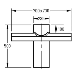 Nokdoorvoer / loodslab Ø160mm | 123rookkanaal