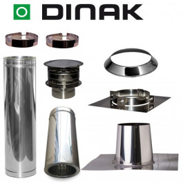 Set VERANDA plat dak 0-5 graden Ø130mm DINAK met nisbus en Holland kap | 123rookkanaal