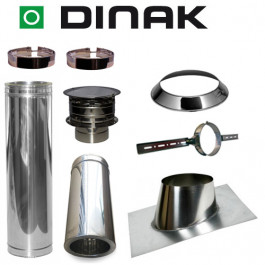 Set VERANDA schuin dak 5-30 graden Ø130mm DINAK met nisbus en Holland kap | 123rookkanaal