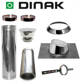 Set KAPSCHUUR loodslab 5-30 graden Ø130mm DINAK met nisbus en trekkap | 123rookkanaal