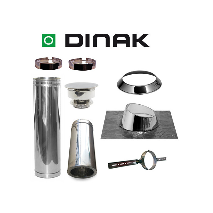 Set KAPSCHUUR loodslab 5-30 graden Ø130mm DINAK met nisbus en trekkap | 123rookkanaal