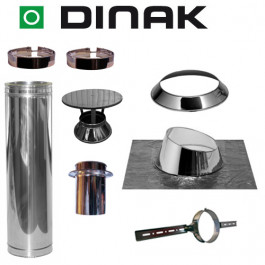 Set KAPSCHUUR loodslab 5-30 graden Ø130mm DINAK met verloop EW-DW en regenkap | 123rookkanaal