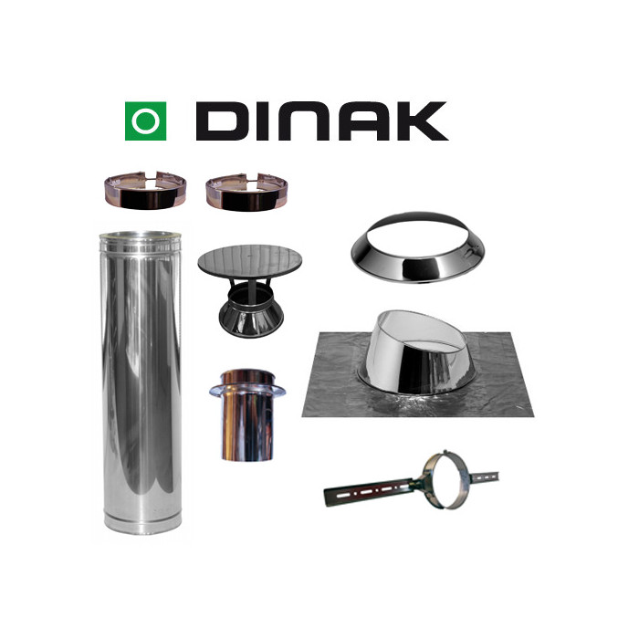 Set KAPSCHUUR loodslab 5-30 graden Ø130mm DINAK met verloop EW-DW en regenkap | 123rookkanaal