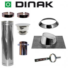 Set KAPSCHUUR loodslab 5-30 graden Ø130mm DINAK met verloop EW-DW en trekkap | 123rookkanaal