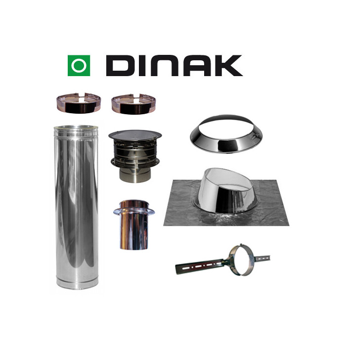 Set KAPSCHUUR loodslab 5-30 graden Ø130mm DINAK met verloop EW-DW en Holland kap | 123rookkanaal