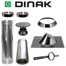 Set KAPSCHUUR loodslab 30-45 graden Ø130mm DINAK met nisbus en regenkap | 123rookkanaal