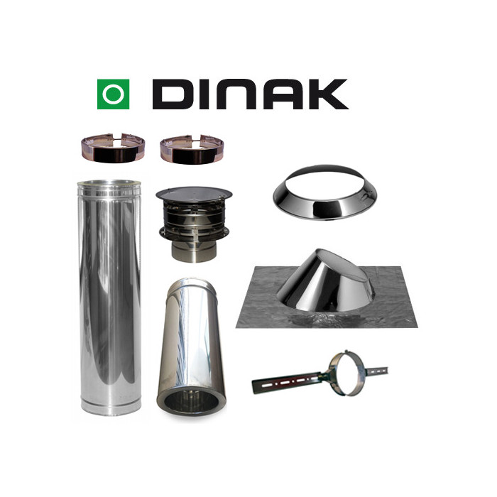 Set KAPSCHUUR loodslab 30-45 graden Ø130mm DINAK met nisbus en Holland kap | 123rookkanaal