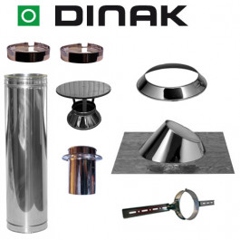 Set KAPSCHUUR loodslab 30-45 graden Ø130mm DINAK met verloop EW-DW en regenkap | 123rookkanaal
