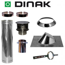 Set KAPSCHUUR loodslab 30-45 graden Ø130mm DINAK met verloop EW-DW en Holland kap | 123rookkanaal